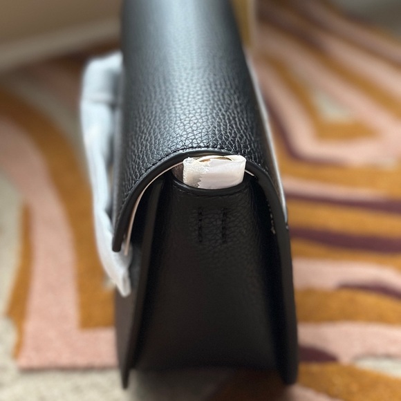 Michael Kors Emilia Small Leather Crossbody Bag-Black - Picture 4 of 10